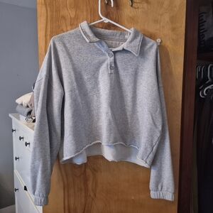 Aerie Light Gray Women's Crew Neck Sweater